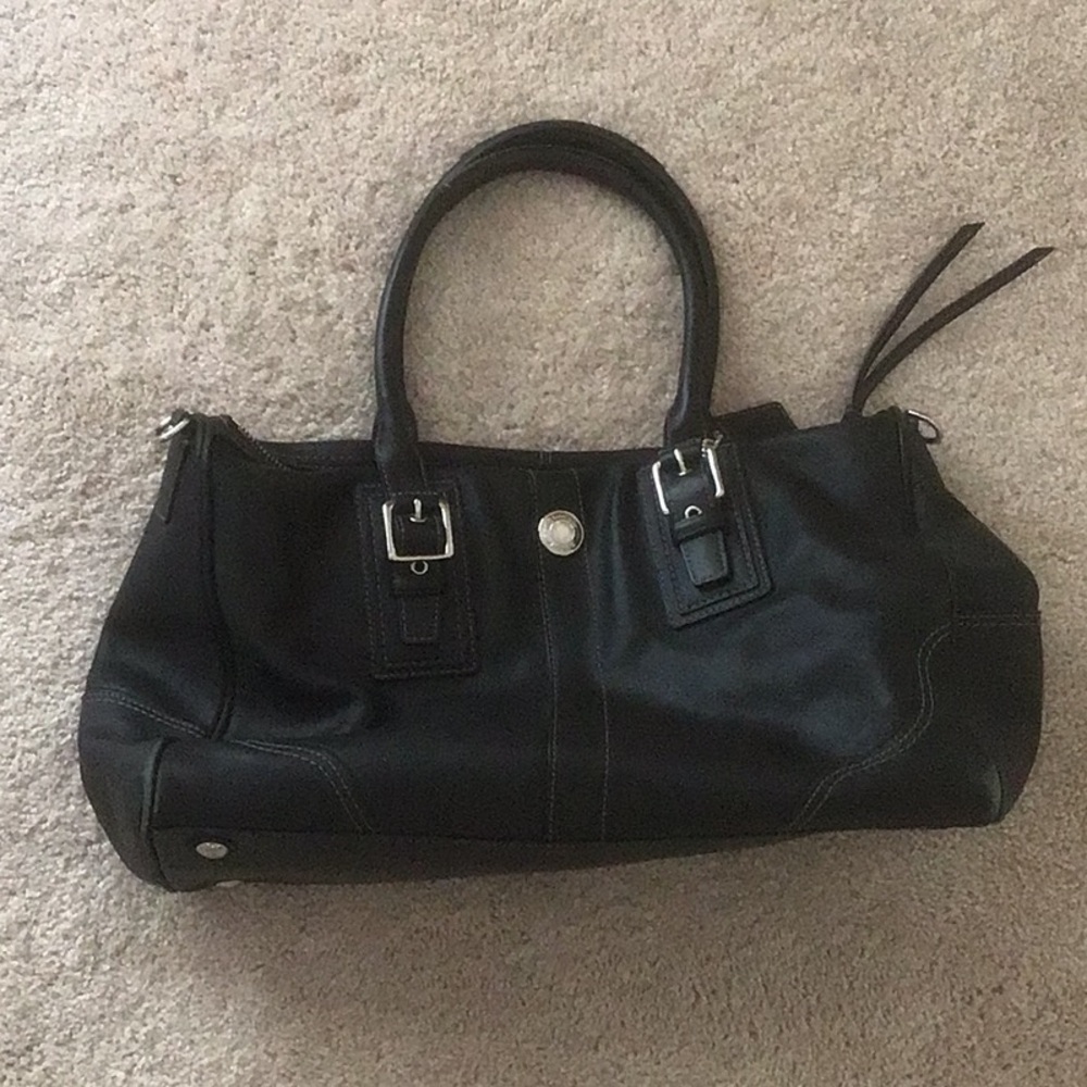 Coach black leather purse